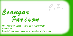 csongor parison business card